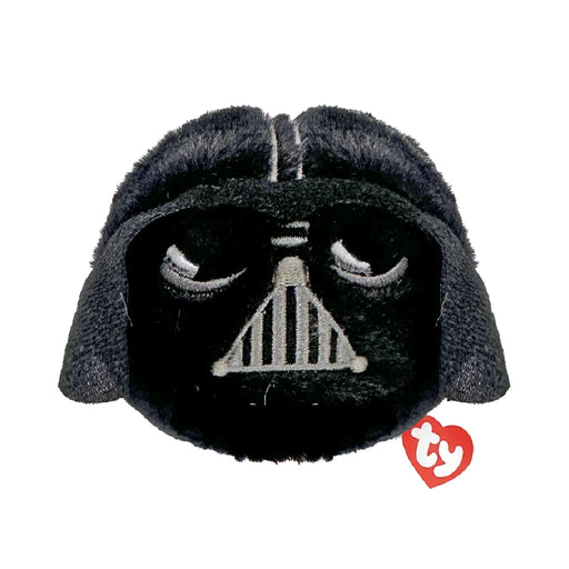 Plush toy of Darth Vader from Star Wars, featuring his iconic black armor and cape, with a soft, cuddly texture.