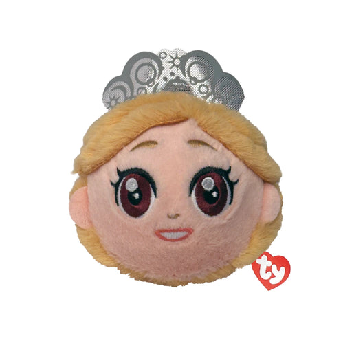 A stuffed toy wearing a crown, showcasing a playful and royal character.