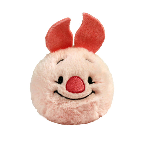 Adorable small pig plush toy with a bright red nose, designed for comfort and play, ideal for children or collectors.