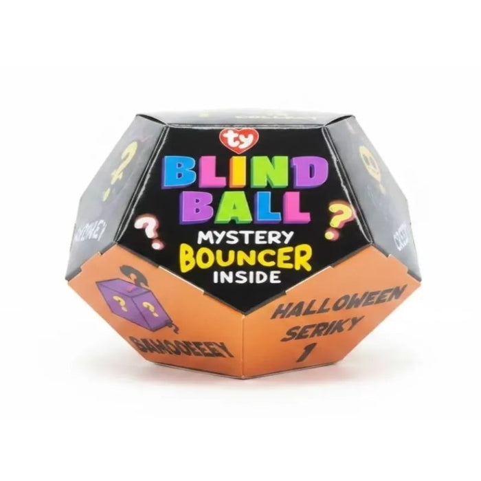 Ty Halloween Mystery Beanie Bouncers blind ball packaging for a surprise Halloween themed plush toy.