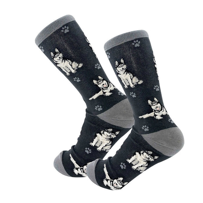 siberian husky pair of socks