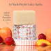  A decorative soap bar adorned with a colorful orange and peach pattern.