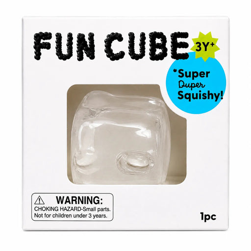 This Hape Fun Cube White Squishy Toy delivers satisfying sensory feedback with every squeeze.