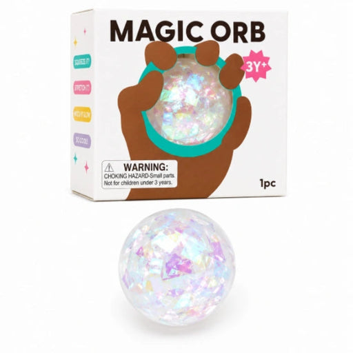 The Hape Magic Orb Clear Sensory Squeeze Toy delivers a mesmerizing sensory experience.