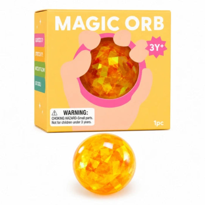 The Hape Magic Orb Clear Sensory Squeeze Toy gives kids a satisfying, hands-on sensory experience. 