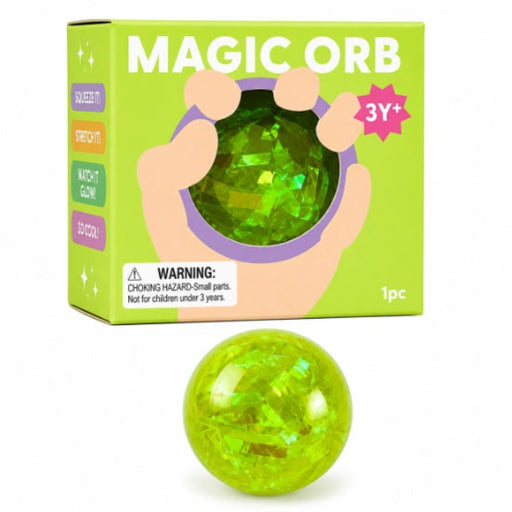 The Hape Magic Orb Green Sensory Squeeze Toy provides a fun and satisfying hands-on sensory experience for kids.