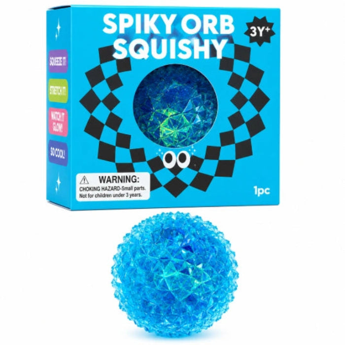 The Hape Spiky Orb Blue Sensory Squeeze Toy provides a fun and satisfying tactile experience for kids.