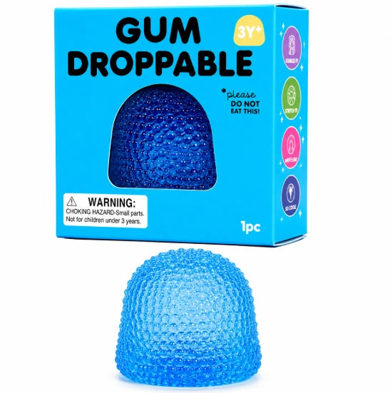 Hape : Textured Gumdrop Blue Sensory Squeeze Toy
