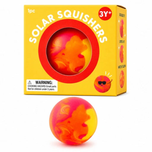 The Hape Solar Sphere Yellow Sensory Squeeze Toy provides a fun and satisfying tactile experience for kids. 