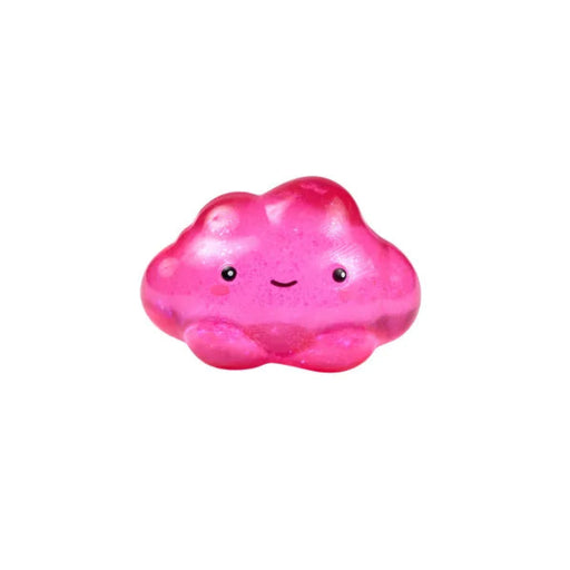 Hape J'adore Glitter Cloud Squishy in pink with a cloud-shaped design and glittery details.