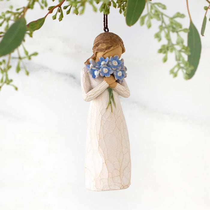 Willow Tree : Forget-Me-Not Ornament - Holding thoughts of you closely