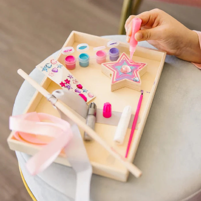 The creator me princess wand kit, offering materials for children to design and personalize their own enchanting wands.