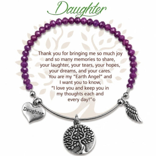 Shop the Earth Angel Daughter Radiant Purple Stone Bracelet at Annies Hallmark.