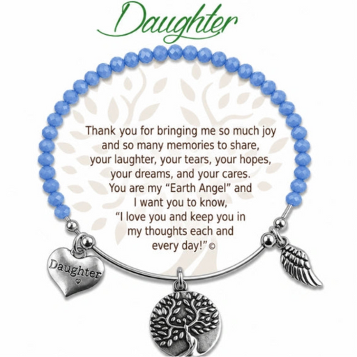 Shop the Earth Angel Daughter Radiant Blue Stone Bracelet at Annies Hallmark.