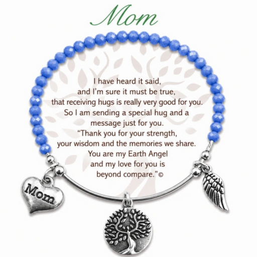 Shop the Earth Angel Mom Radiant Blue Stone Bracelet at Annies Hallmark. 