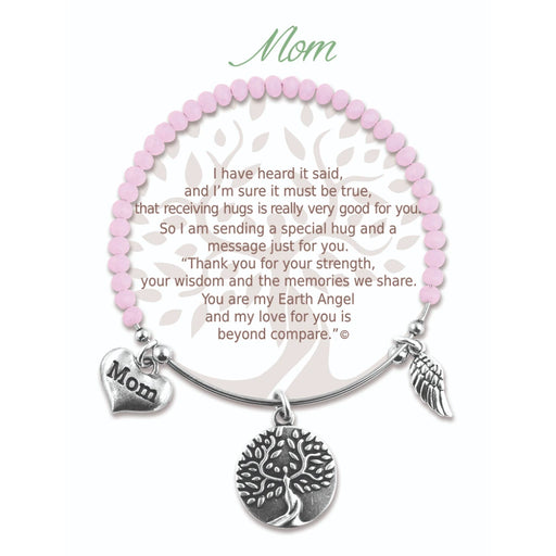 Mom bracelet featuring a delicate tree of life charm, symbolizing family and growth.