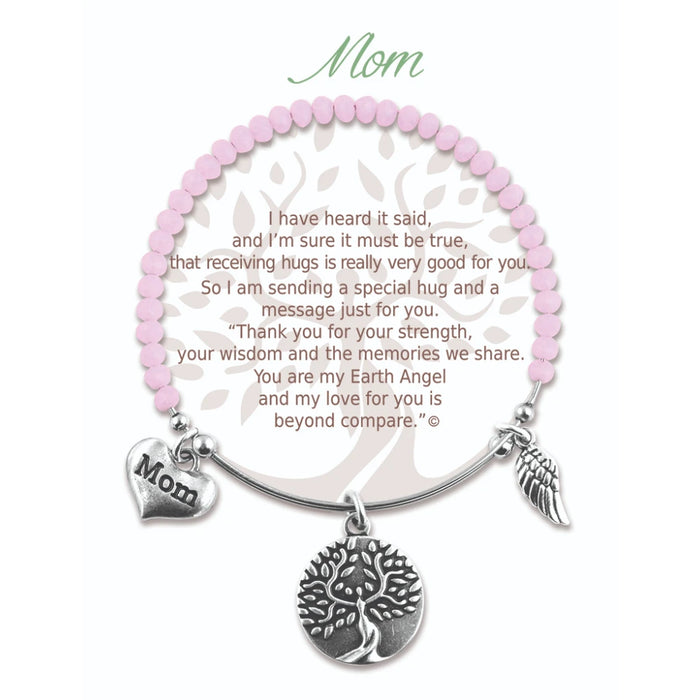 Mom bracelet featuring a delicate tree of life charm, symbolizing family and growth.