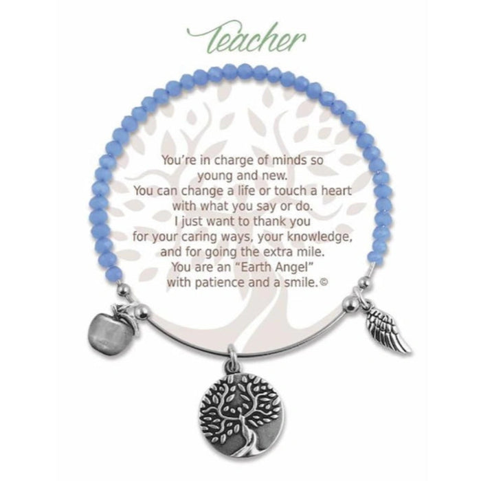 Shop the Earth Angel Teacher Radiant Blue Stone Bracelet at Annies Hallmark.