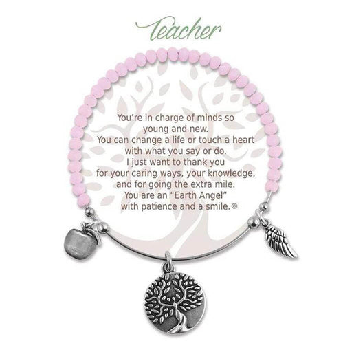 Shop the Earth Angel Teacher Radiant Pink Stone Bracelet .