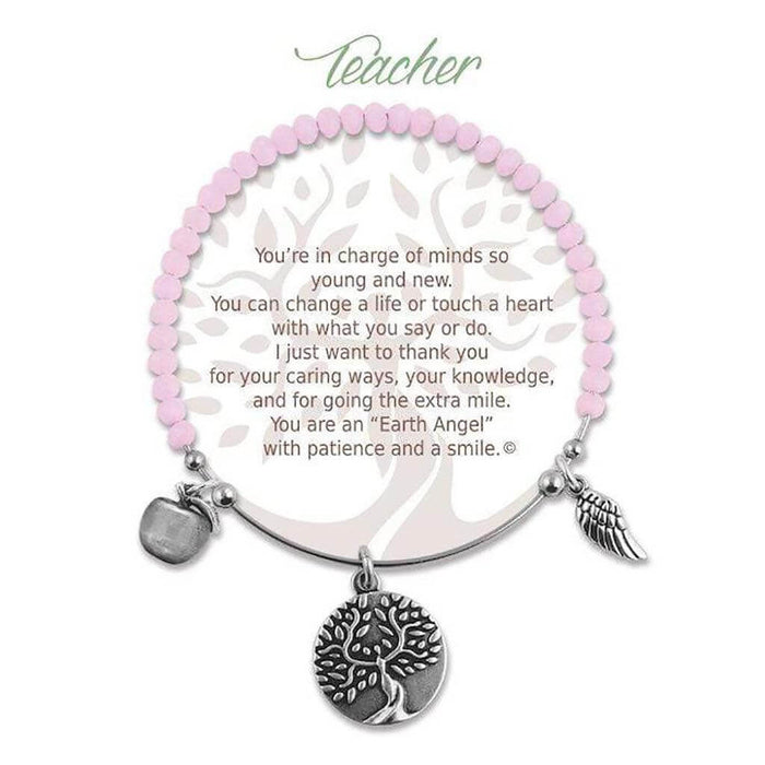 Shop the Earth Angel Teacher Radiant Pink Stone Bracelet .