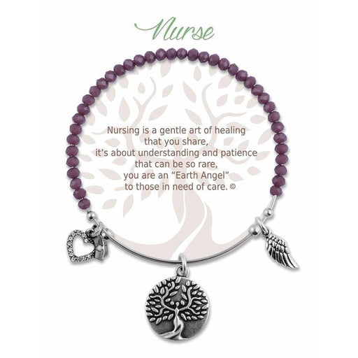Shop the Earth Angel Nurse Radiant Purple Stone Bracelet .