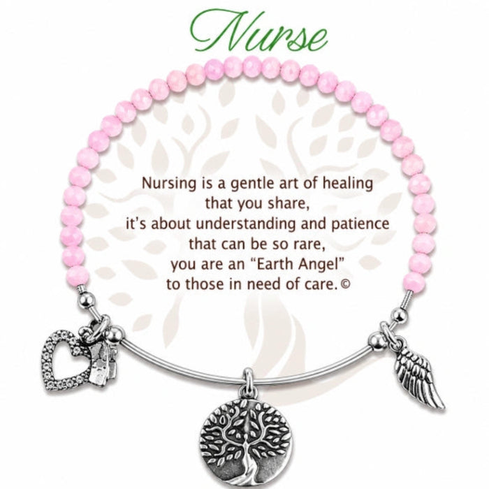  Shop the Earth Angel Nurse Radiant Pink Stone Bracelet at Annies Hallmark. 