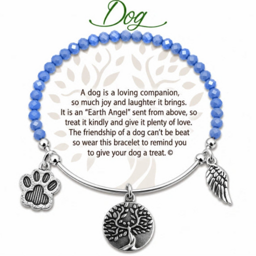 Shop the Earth Angel Dog Radiant Blue Stone Bracelet at Annies Hallmark.