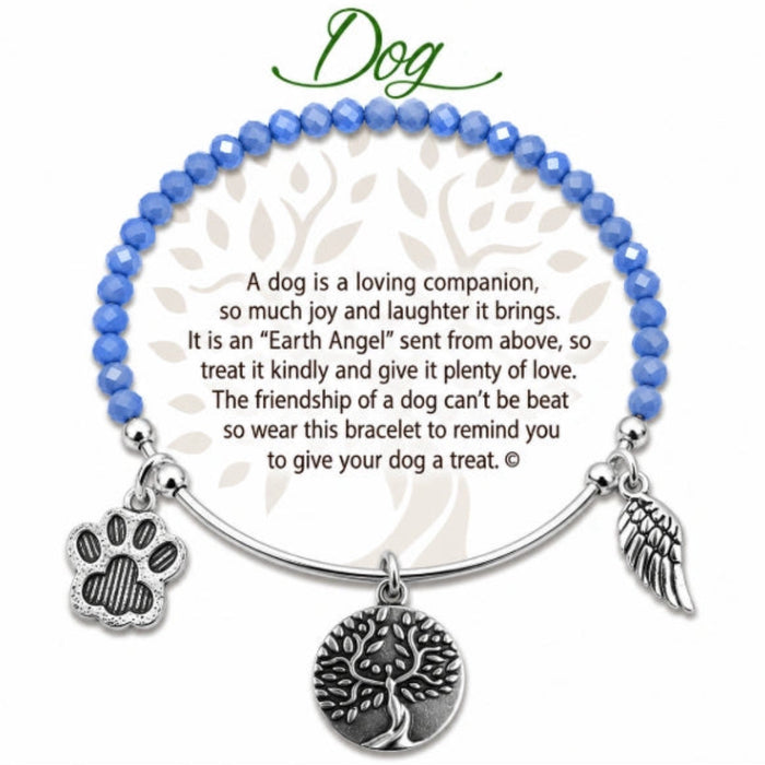 Shop the Earth Angel Dog Radiant Blue Stone Bracelet at Annies Hallmark.