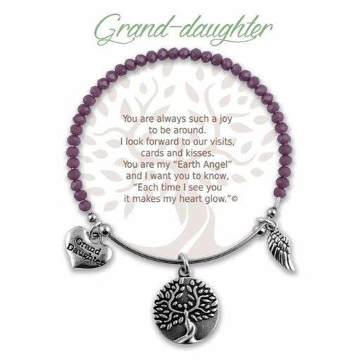 Shop the Earth Angel Grand-Daughter Radiant Purple Stone Bracelet at Annies Hallmark.
