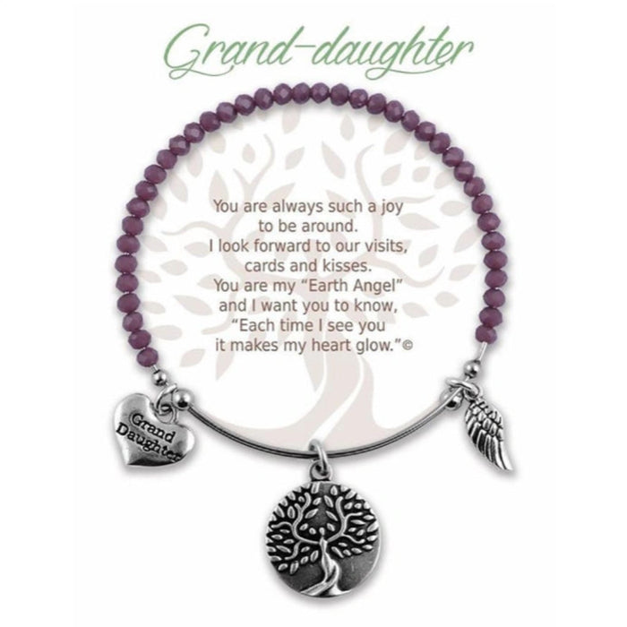 Shop the Earth Angel Grand-Daughter Radiant Purple Stone Bracelet at Annies Hallmark.