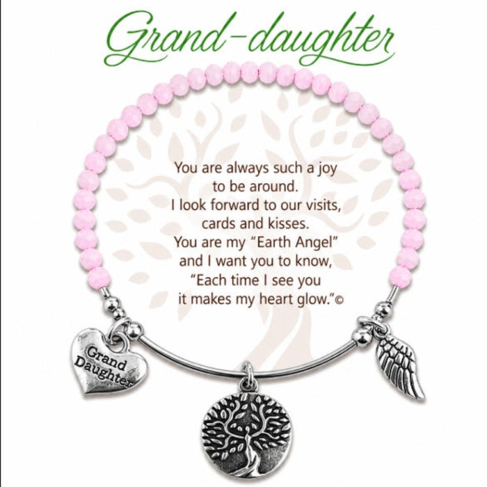Shop the Earth Angel Granddaughter’s Radiant Pink Bracelet at Annies Hallmark.