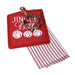 Jinglebell 3 pack Kitchen Holiday Gift Set , Cookie Cutter, Kitchen towel and Potholder 