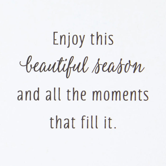 Hallmark seasonal cards with glitter accents and autumn wreath