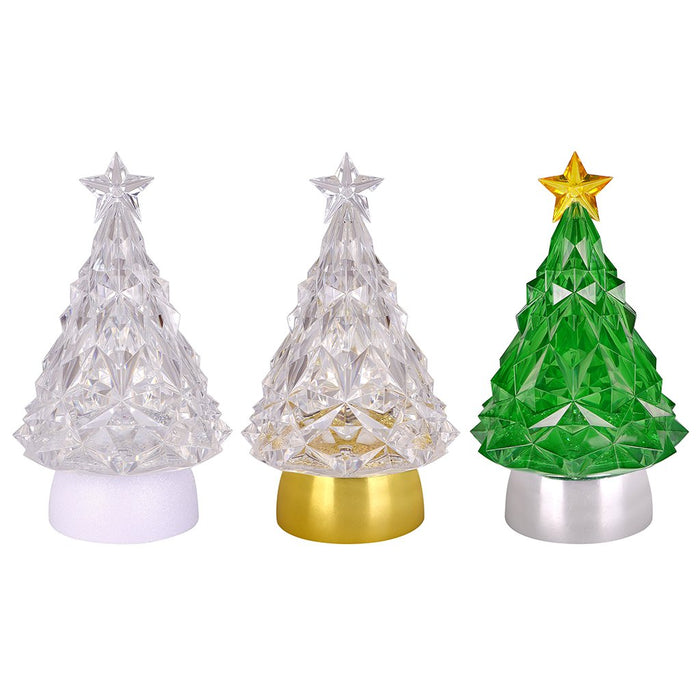 9" LED Blowing Glitter Trees - Assorted 1 at random - 9" LED Blowing Glitter Trees - Assorted 1 at random