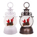 9.375" Cardinal Pine Cone Perch Glitter Lantern - Assorted by style - 9.375" Cardinal Pine Cone Perch Glitter Lantern - Assorted by style