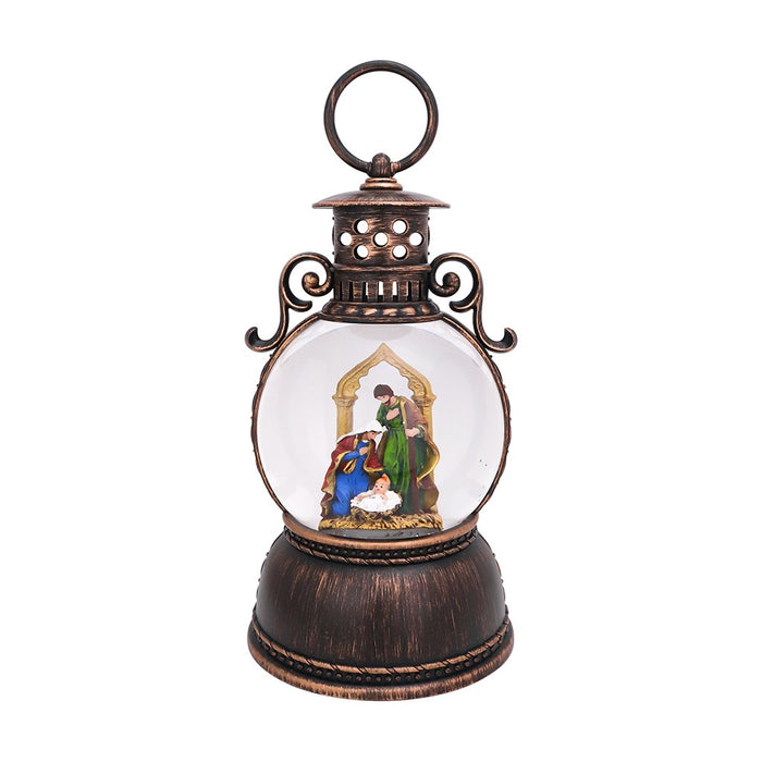 9.375" Holy Family Glitter Lantern - 9.375" Holy Family Glitter Lantern