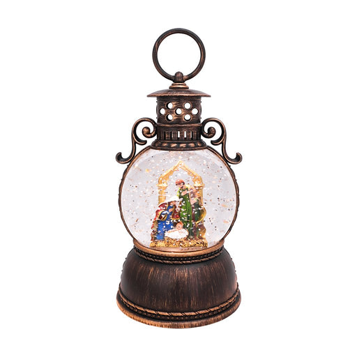 9.375" Holy Family Glitter Lantern - 9.375" Holy Family Glitter Lantern