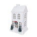 9.5" Ivory Christmas Village Glitter Townhouse - 9.5" Ivory Christmas Village Glitter Townhouse