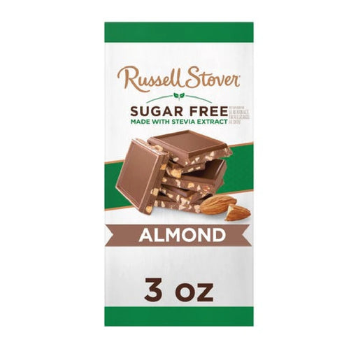 A neatly arranged box of sugar-free chocolate bars, highlighting their appealing packaging and variety of flavors.