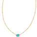  vibrant magnesite stone framed in polished gold-tone metal.