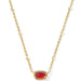 vibrant magnesite stone framed in polished gold-tone metal.