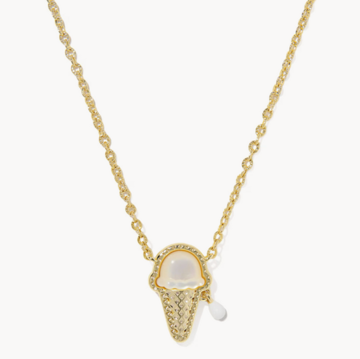 Kendra Scott :Ice Cream Gold Pendant Necklace