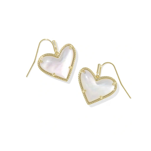 Bold statement drop earring design.Signature heart-shaped silhouette.
