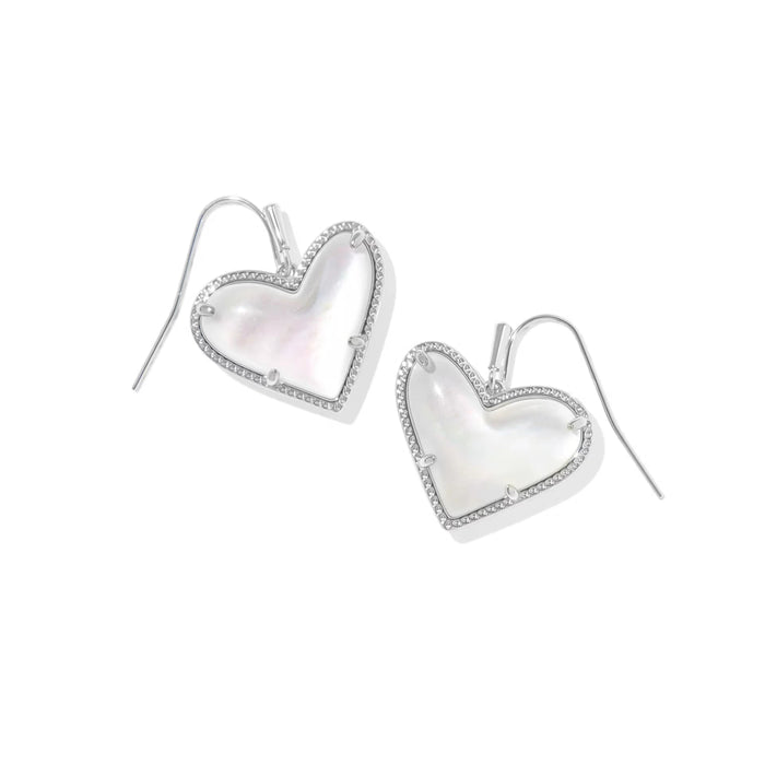 Bold statement drop earring design.Signature heart-shaped silhouette.