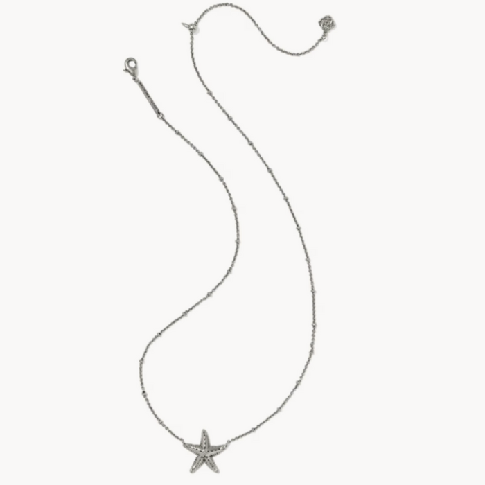 Kendra Scott : Parker Starfish Vintage Silver Pendant Necklace