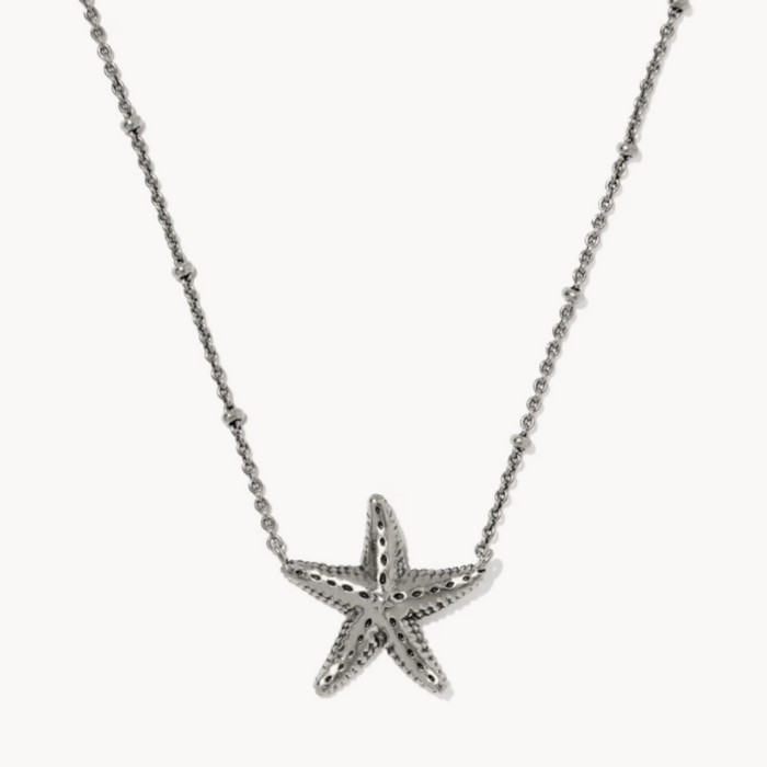 Kendra Scott : Parker Starfish Vintage Silver Pendant Necklace