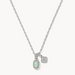 Kendra Scott : Mini Elisa Dira Silver Green Necklace