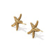 Parker Starfish Vintage Gold Metal Stud Earrings