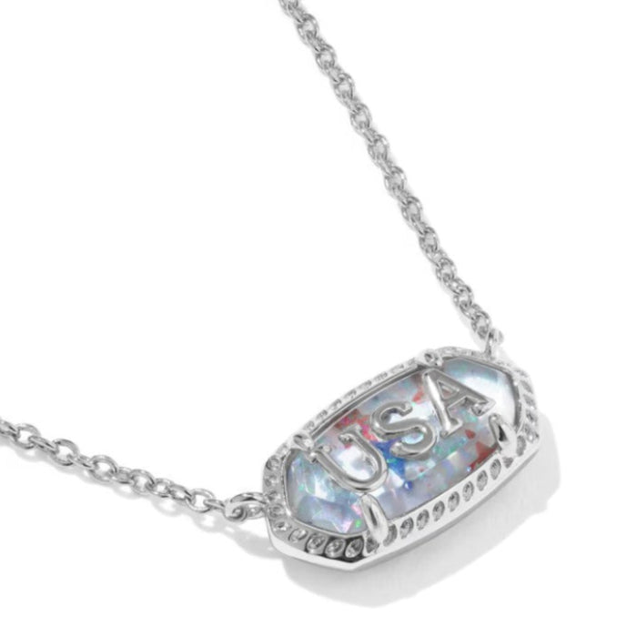 Kendra Scott : Elisa USA Silver Short Pendant Necklace