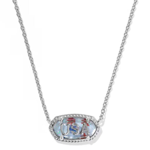 Elisa USA Silver Short Pendant Necklace